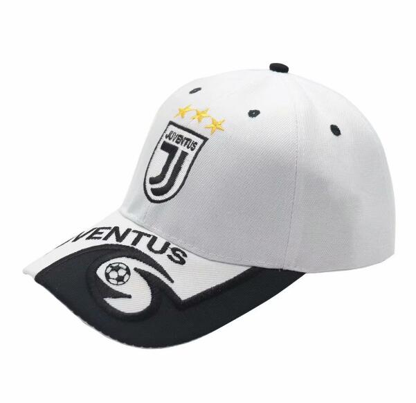 Juventus White Soccer Peak Cap